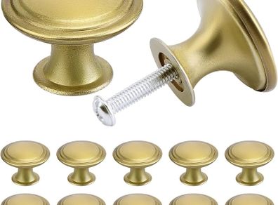 NEW SALE | 24PCS Vintage Cabinet Knobs, Chic Drawer Knobs, Antique Brass Kitchen Cupboard Handles, 30mm Round Furniture Door Knobs
