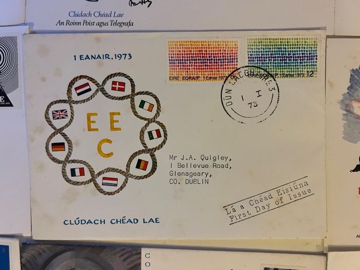 Irish 1970's FDC covers 9pcs envelopes