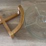New Glass Dip / Salad Dish With Wooden Stand Image 3