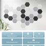 FREE EXPRESS SHIPPING Sound Proofing Panels 12 Pack Hexagon Self-Adhesive Soundproofing Panels Acoustic Foam Panels High Density Acoustic Panels for Recording Acoustic Treatment Sound Absorbing Panels 12" X 10" X 0.4" Image 2