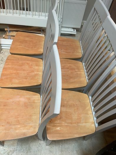 6 x Sturdy Grey Kitchen Dining Chairs - Can Deliver