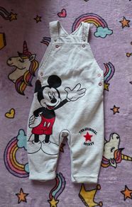 6-9m, Mickey Mouse Soft Dungarees