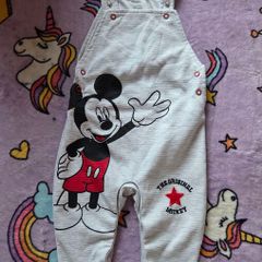 6-9m, Mickey Mouse Soft Dungarees