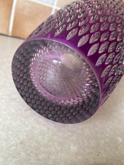 Large Purple Galway Amethyst Crystal Vase