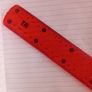 Red Flexible see thru ruler Image 2