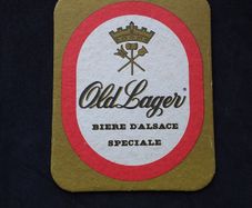 Kronenbourg : Old Lager - Biere D'alsace Speciale, Vintage 1970s - Beer Mat/Coaster