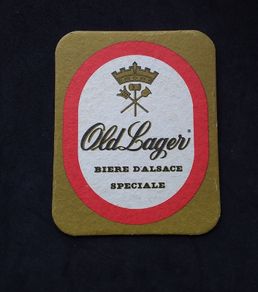 Kronenbourg : Old Lager - Biere D'alsace Speciale, Vintage 1970s - Beer Mat/Coaster