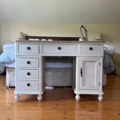 Large Country-Style Desk | 7 Drawers & Cupboard