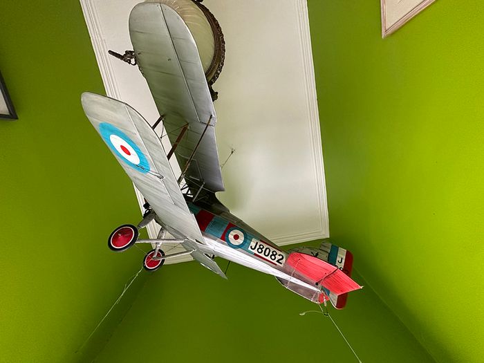 Scale model WW1 biplane