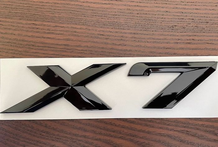 BMW x7 gloss black rear boot badge