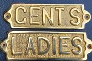 Brass  Ladies and Gents  Pair  HS366