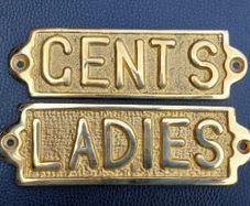 Brass  Ladies and Gents  Pair  HS366
