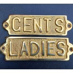 Brass  Ladies and Gents  Pair  HS366