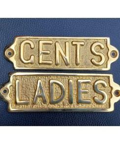 Brass  Ladies and Gents  Pair  HS366