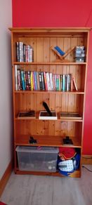 solid pine shelving unit/bookcase