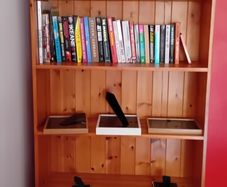 solid pine shelving unit/bookcase