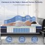 King Size Mattress, Gel Memory Foam King Mattresses 5FT, Hybrid Pocket Spring Kingsize Matress, Orthopedic King Bed Mattresses with Breathable Soft Fabric, 150x200x27cm Image 4