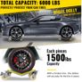 4 Pcs Car Tire Wheel Trolley Dollies Vehicle Moving Tire Skates with 4 Casters 1500 Lbs Weight Capacity Auto Repair Mover Image 3