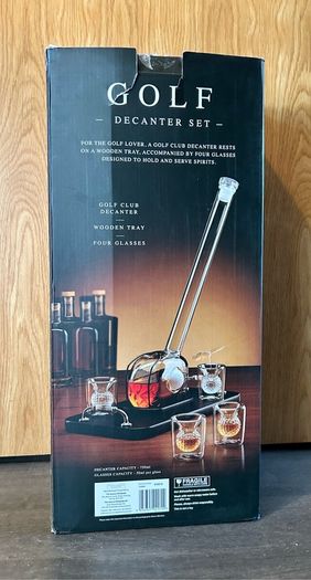 Clear Connoisseur Creations Golf Decanter Set Fun Club D Glasses