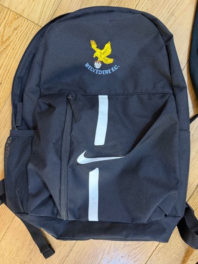 Belvedere FC Nike training top and school bag