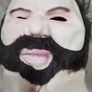Full mens man head with beard Halloween mask Image 2