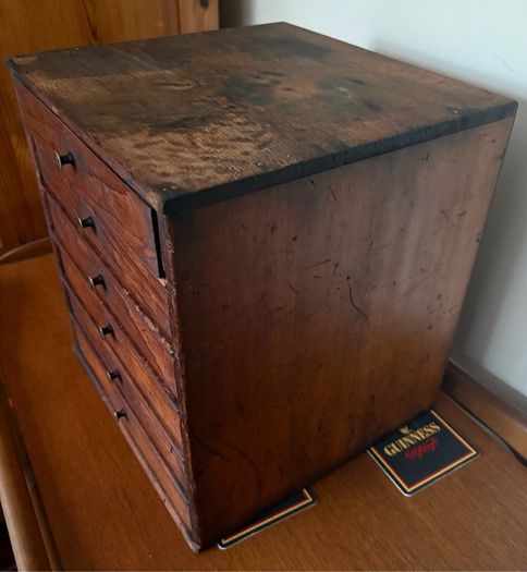 Antique petit watch makers workshop drawers c1890