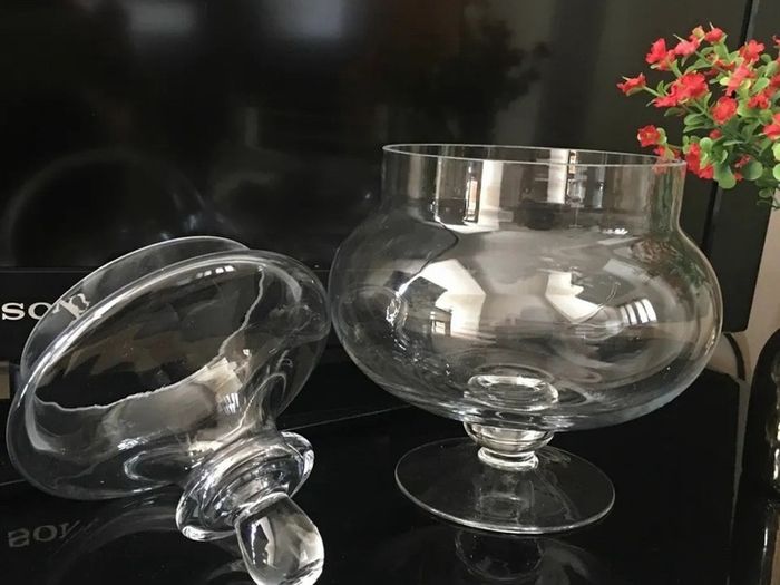 Decorative Glass Jar 30cm New