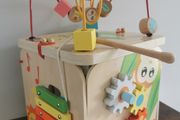 wooden activity cube