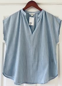 BNWT Blue/White Striped Blouse by H&M