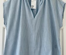 BNWT Blue/White Striped Blouse by H&M