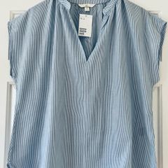BNWT Blue/White Striped Blouse by H&M