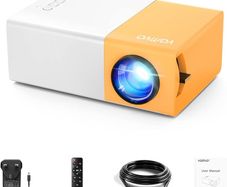Mini Projector, Vamvo YG300 Pro Portable Projector Full HD 1080p Supported, Phone Projector Compatible with Smartphone/Tablet/Laptop/ PS3/ PS4/ TV Stick for Home Theatre
