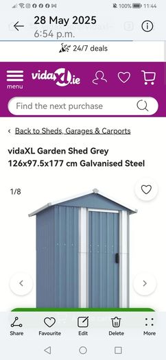 For sale metal XL shed