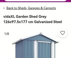 For sale metal XL shed