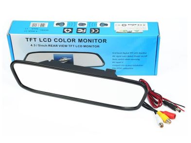 New 43 Inch Hd Lcd Tft Rca Mirror Car Monitor Rear View Backup Camera ...