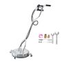 18 Pressure Washer Surface Cleaner, Stainless Steel Pressure Washer Attachments with 4 Wheels, 4000 Max PSI, 3/8 Quick Connector, 2 Spray Nozzles, Dual Handle, for Concrete, Patio, Sidewalk Image 8