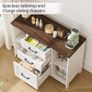 Sideboard Storage Cabinet, Kitchen Cupboard Storage with 3 Drawers Image 4