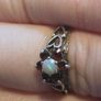 Silver Opal and Garnet Ring Image 3