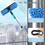 Window Cleaning Equipment with Extension Pole 70in 180 Rotatable Squeegee & Microfiber Scrubber,176cm Professional Window Cleaning Kit for High Windows, Shower Glass, Car and Mirror Image 4