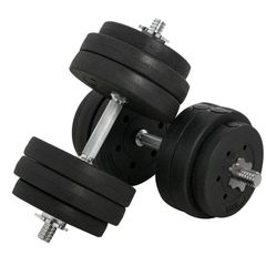 30KG Adjustable Dumbbells Weight Set Dumbbell Hand Weight for Body Fitness Lifting Training for Home Office Gym Black