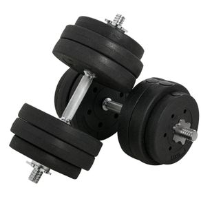 30KG Adjustable Dumbbells Weight Set Dumbbell Hand Weight for Body Fitness Lifting Training for Home Office Gym Black
