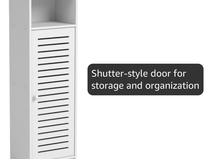 Waterproof Bathroom Cabinets, Storage Accessories Floor Standing Cabinet for Bathroom,Furniture for Bedroom Kitchen Hallway,Storage Cupboard Unit with Daily use Layer 80x20x24cm