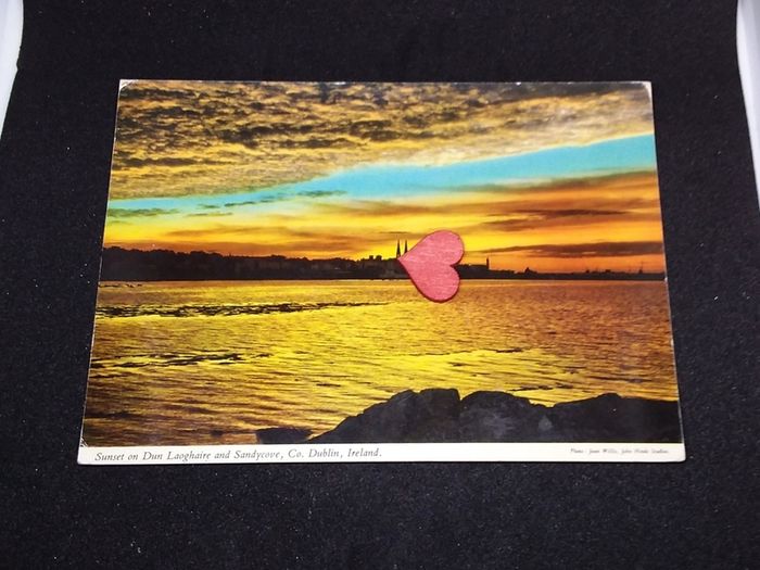 Ireland Postcard : Sunset on Dun Laoghaire and Sandycove, Co. Dublin - 1970s