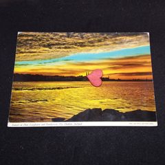 Ireland Postcard : Sunset on Dun Laoghaire and Sandycove, Co. Dublin - 1970s