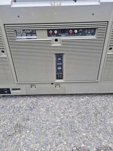 Vintage Sharp Boombox Gf-777z Stereo Double Metal Cassette Monster Ghettoblaster