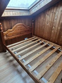 Solid pine double bed frame