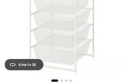 1 IKEA Jonaxel storage basket unit 6 baskets with top shelf
