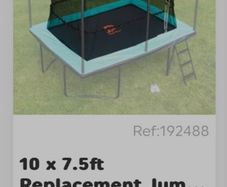 10ft x 7.5ft trampoline with brand new replacement mat and safety net