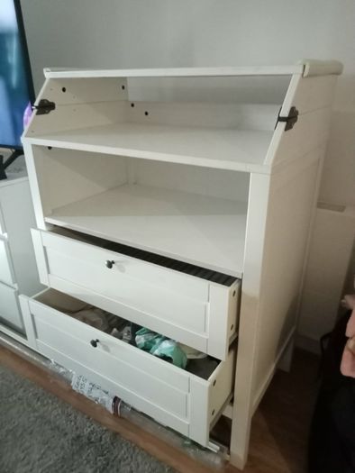 wood changing table