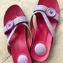 Vintage purple Elle kitten heel sandals Image 3